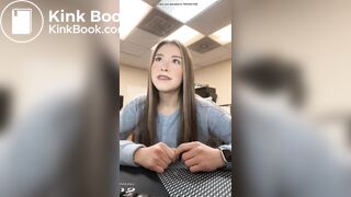 Cute talking about the dump she took
