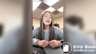 Cute talking about the dump she took