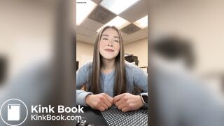 Cute talking about the dump she took