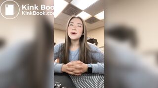 Cute talking about the dump she took