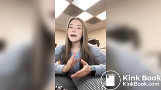 Cute talking about the dump she took
