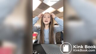 Cute talking about the dump she took