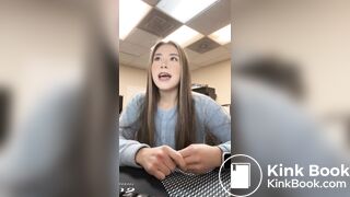 Cute talking about the dump she took