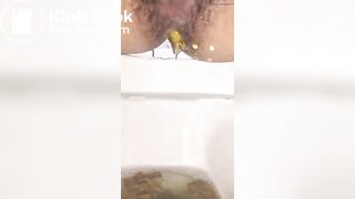 Girl runs to the bathroom