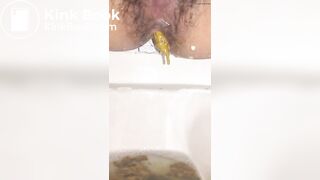 Girl runs to the bathroom