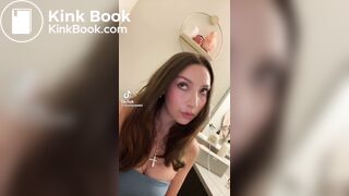 Cute girl pooping selfie