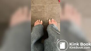 Cute girl pooping selfie