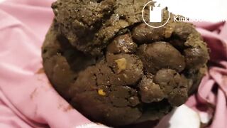 Big poop in pink panties - video 2