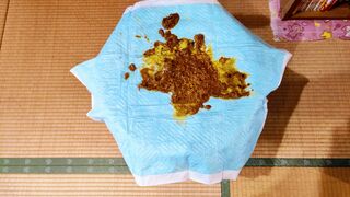 Japanese girl have diarrhea mess