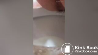 girl with very hairy pussy pooping and farting