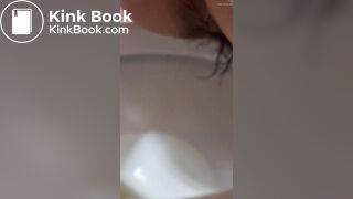 girl with very hairy pussy pooping and farting