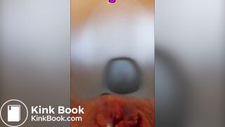 Sexy pussy Close-up toilet poop