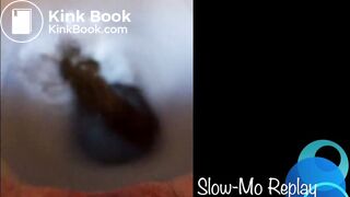 Sexy pussy Close-up toilet poop