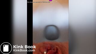 Sexy pussy Close-up toilet poop