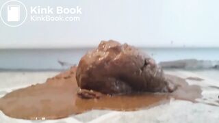 Ebony bbw diarrhea on bathroom floor.