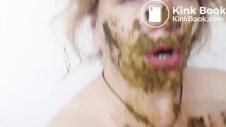 big asstanding shitting a tickle of diarrhea. smearing