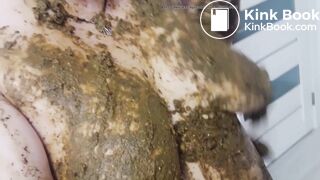 big asstanding shitting a tickle of diarrhea. smearing