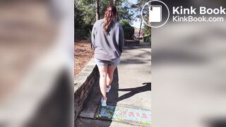 Girl poops her bike shorts in public