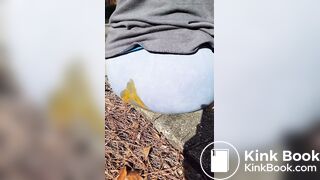 Girl poops her bike shorts in public