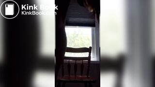 Girl poops green panties