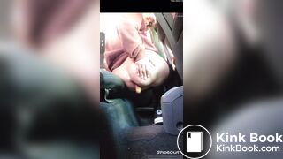 Girl taking a shit inside of public transport