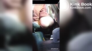 Girl taking a shit inside of public transport
