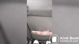 Girl taking a shit inside of public transport
