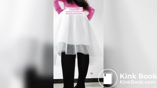 girl diarrhea in white skirt