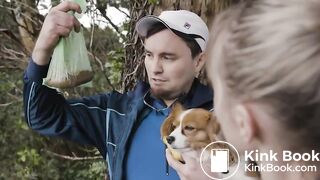 Constipated jogger girl poop scene