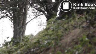 Constipated jogger girl poop scene