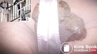 Asain woman secretly shits herself infront of 2 men