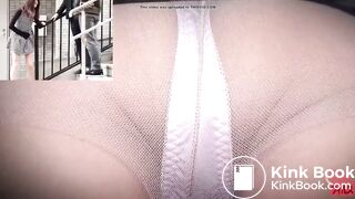 Asain woman secretly shits herself infront of 2 men