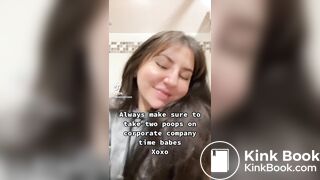 Woman pooping on company’s time