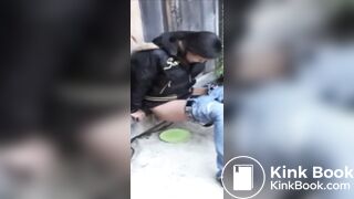 Girl pretends she’s giving birth while pooping