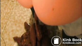 Blonde huge epic load turds