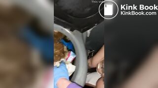 Stupid Whore Eat from Public Toilet 1