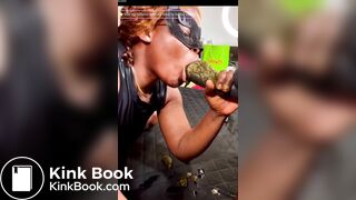 Ebony EATING her POOP - Shithole Drilling ASS TO MOUTH