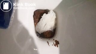 Big poop in pink pantyhose