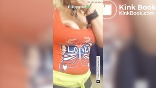 Hot big tits yoga girl shitting a creamy load on th