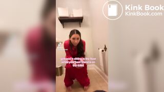 Teen girl caught pooping by friend