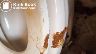 Ebony bbw creamy shit on toilet seat