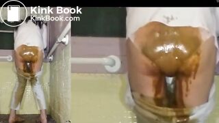 D6 Girl Shit in Panty and then Diarrhea on Floor
