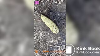 Huge thick public outdoor shit