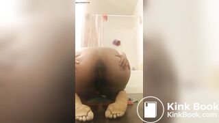 BBW Ebony Woman poops on the floor