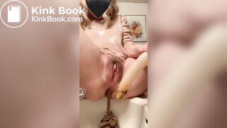 Girl shits on dildo - video 4