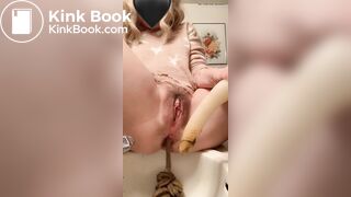 Girl shits on dildo - video 4