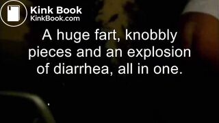 Beautiful girl diarrhea in parking lot