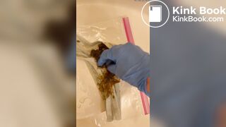 Hot blonde poops in shower