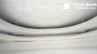 Uncensored toilet voyeur, nice close ups