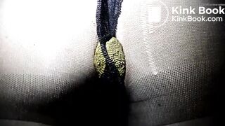 short but very hot poop in her pantyhose